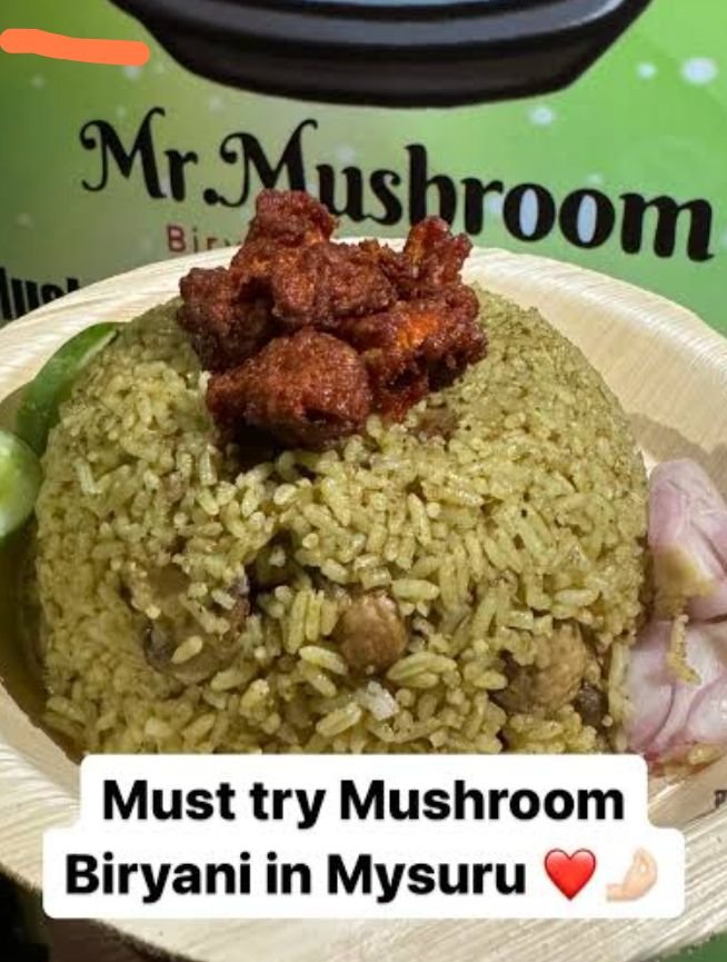mushroom briyani
